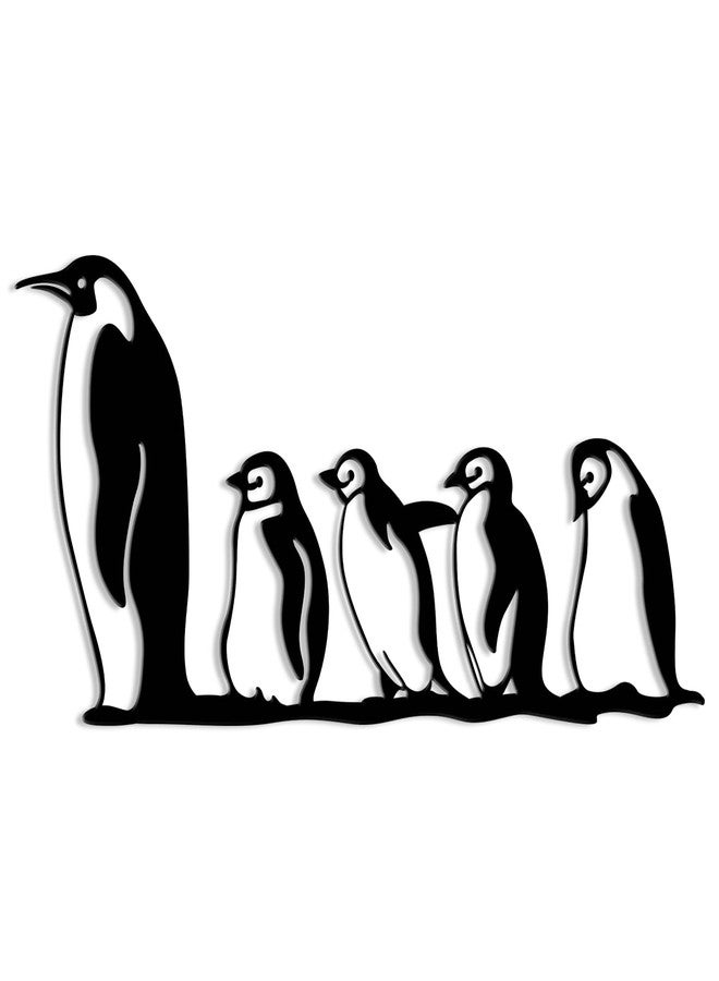 XORT Penguin Metal Wall Decor, Geometric Penguin Wall Art, Wildlife Lover Gift Wall Hangings Penguin Sign. - Image 1